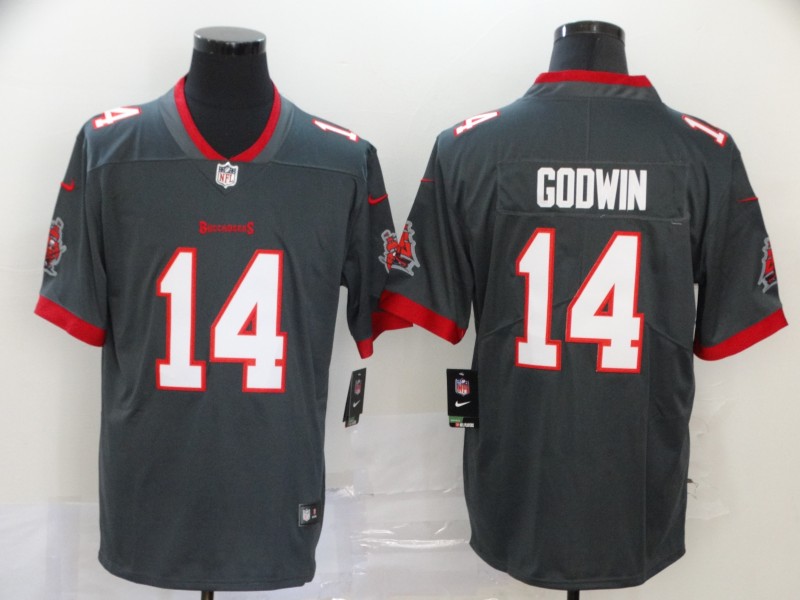 Men Tampa Bay Buccaneers #14 Godwin grey New Nike Limited Vapor Untouchable NFL Jerseys style 3->tampa bay buccaneers->NFL Jersey